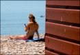 Sunbathing young woman at Budleigh Salterton IMG_0005.JPG Sunbathing young woman at Budleigh Salterton IMG_0005.JPG