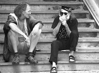 Two men sitting on steps in Hall 5D 5764.JPG