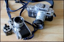 Leica IIIc and M3 cameras.jpg Leica IIIc and M3 cameras.jpg