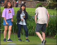 Chinese girls laughing at boy in Sidmouth DSC01536.JPG