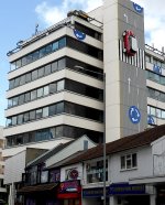 Mini car on side of building Swindon TZ40 1000010.jpg Mini car on side of building Swindon TZ40 1000010.jpg