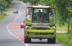 Heavy farm machine on A3052 P5270056.JPG