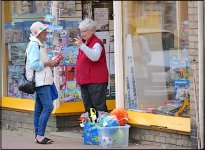 Older women at toy shop Church Lane Sidmoutn P1012934.jpg Older women at toy shop Church Lane Sidmoutn P1012934.jpg