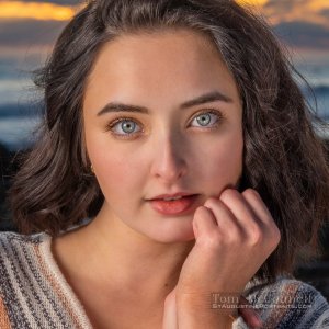 Female Portrait, Sunrise, Palm Coast, Florida, USA
