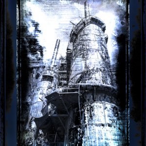 IG 2 Bethlehem Steel Stacks, Grunged & Framed.jpg