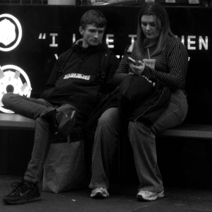 Couple with doughnuts