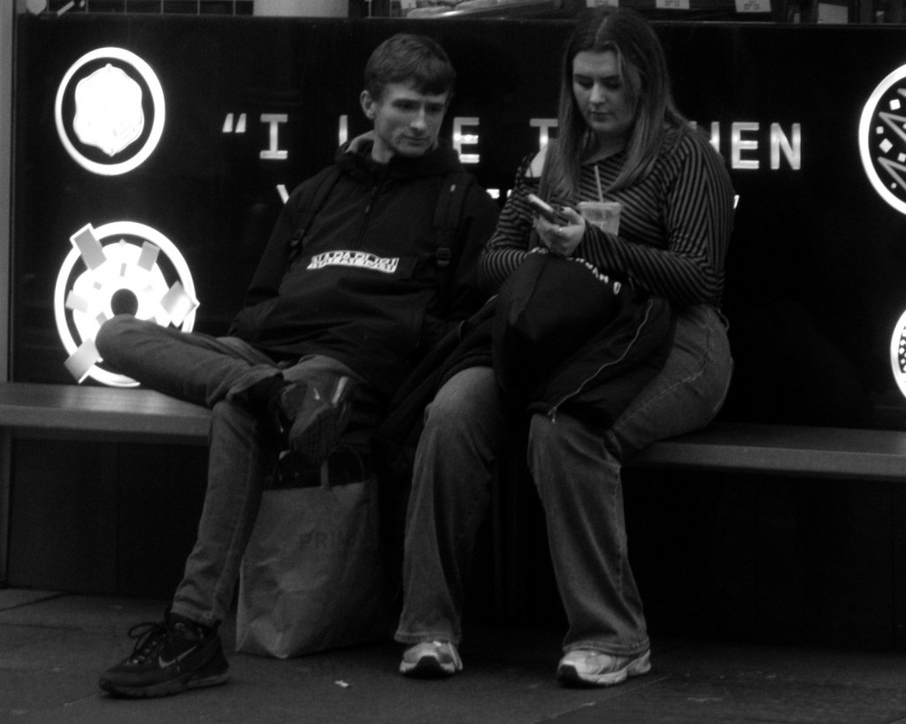 Couple with doughnuts