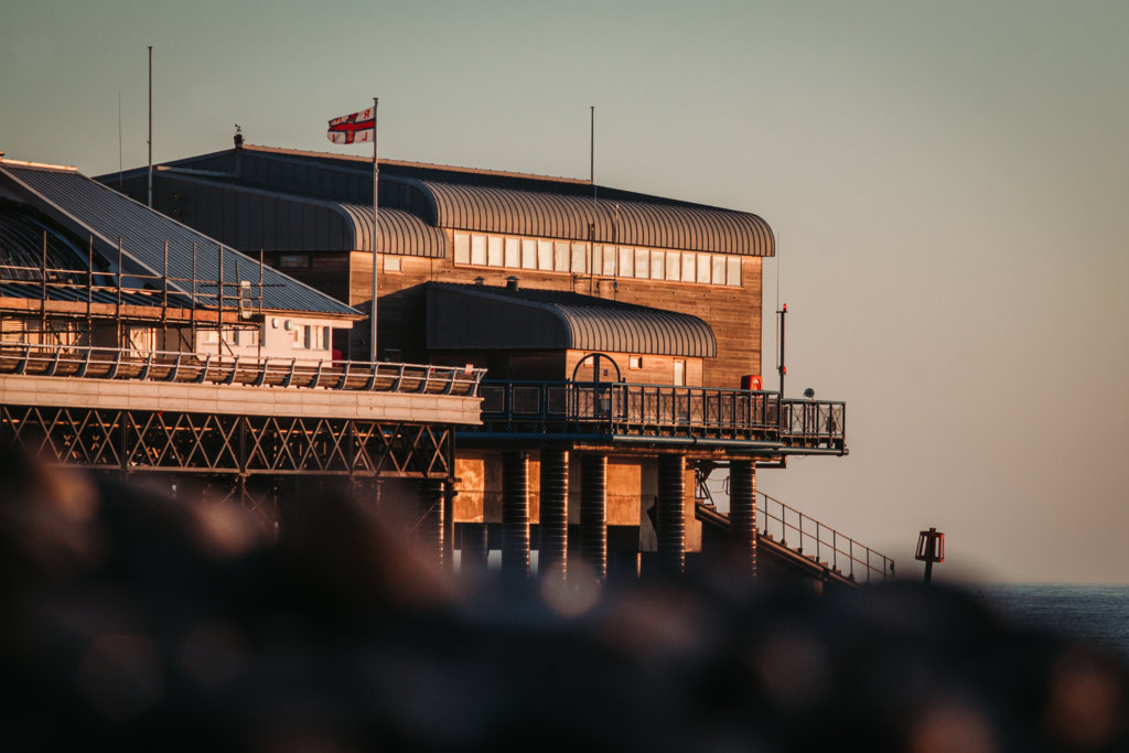 Cromer pier during sunrise