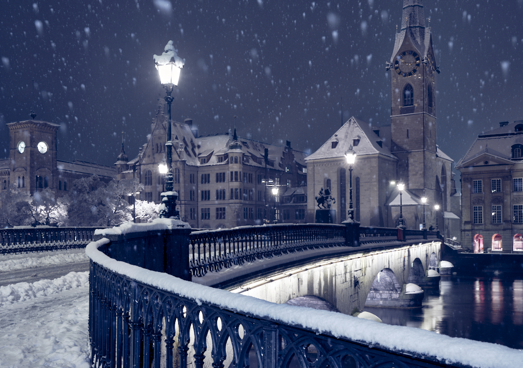 Zurich in the snow